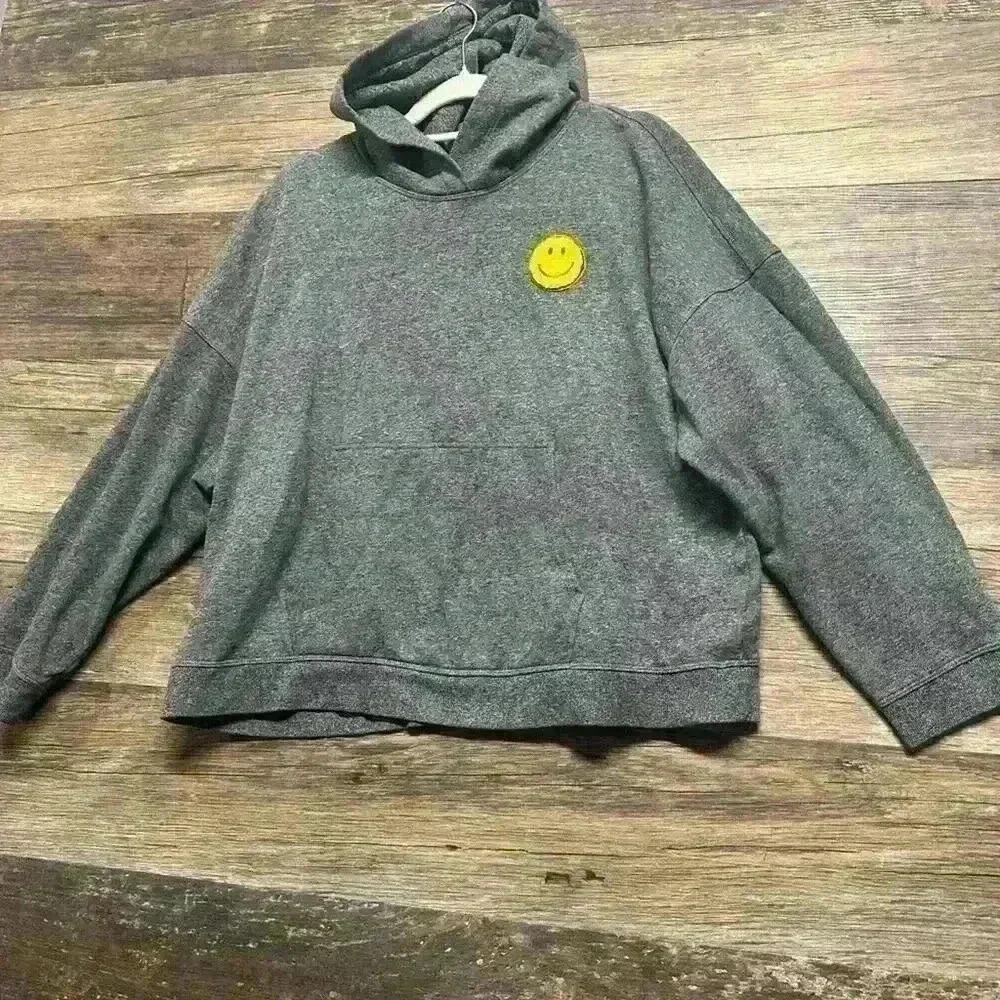 Calvin Klein Gray and Yellow‎ Hooded Sweatshirt